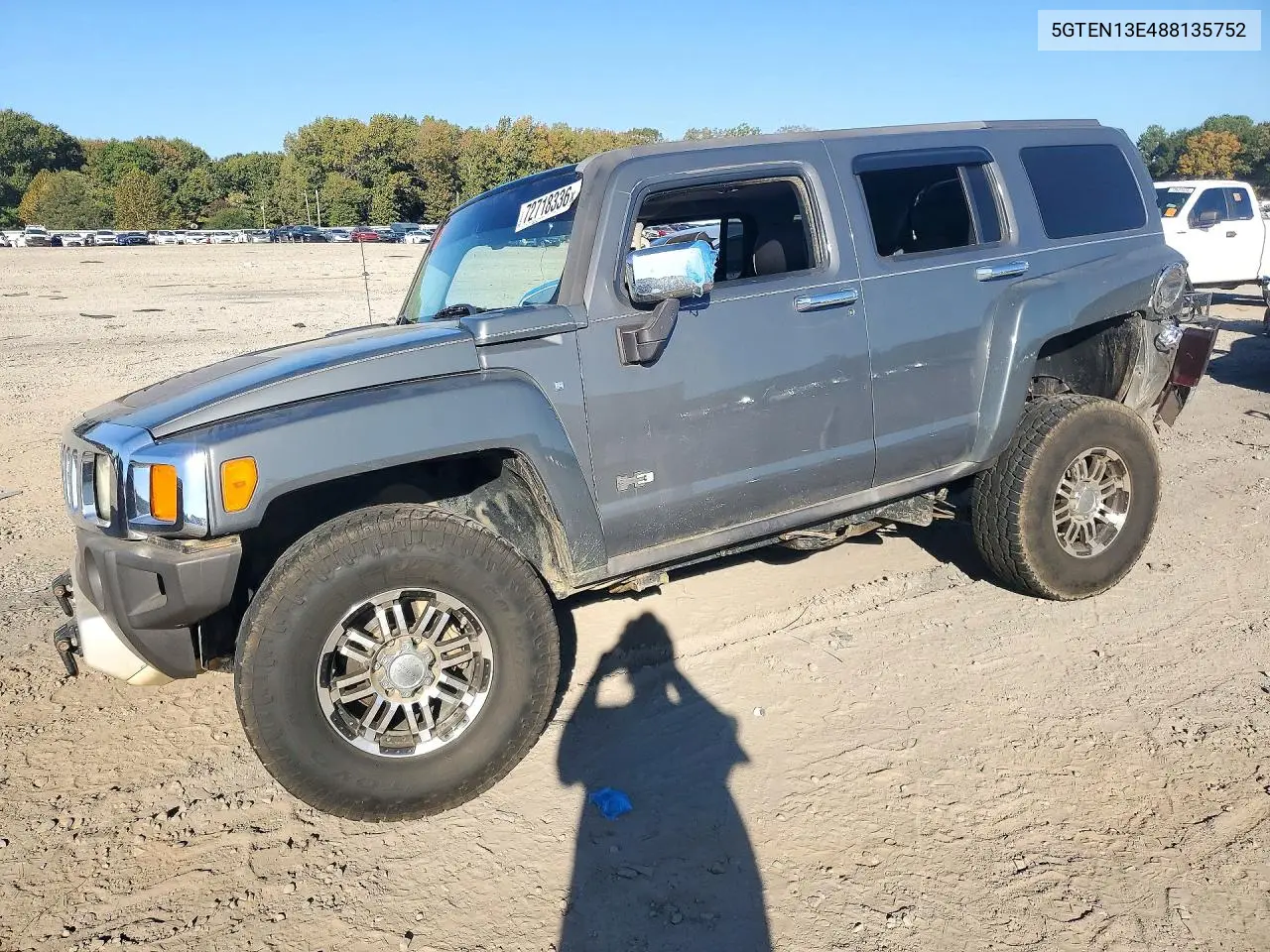 HUMMER H3 2008, VIN 5GTEN13E488135752