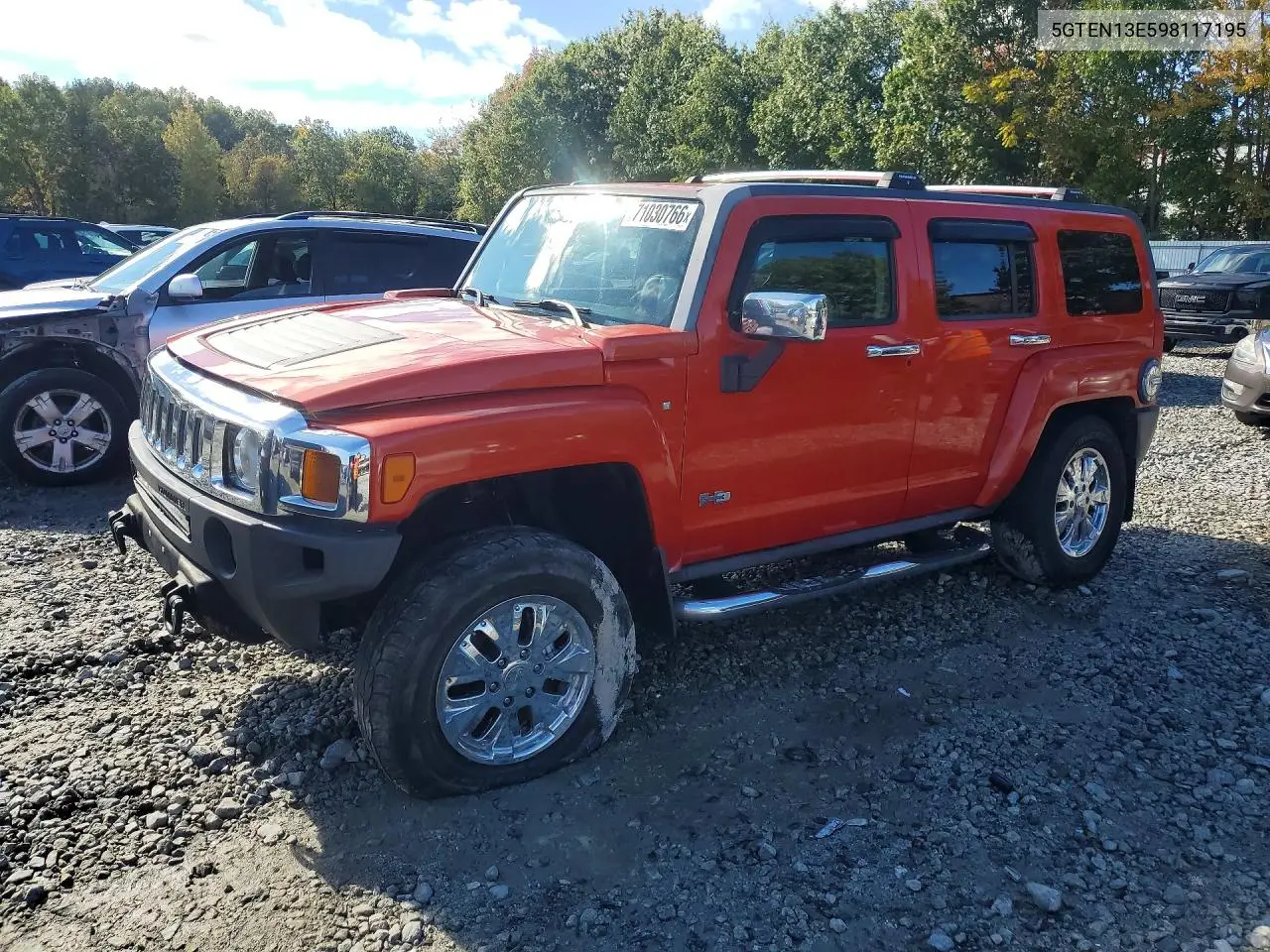 HUMMER H3 2009, VIN 5GTEN13E598117195