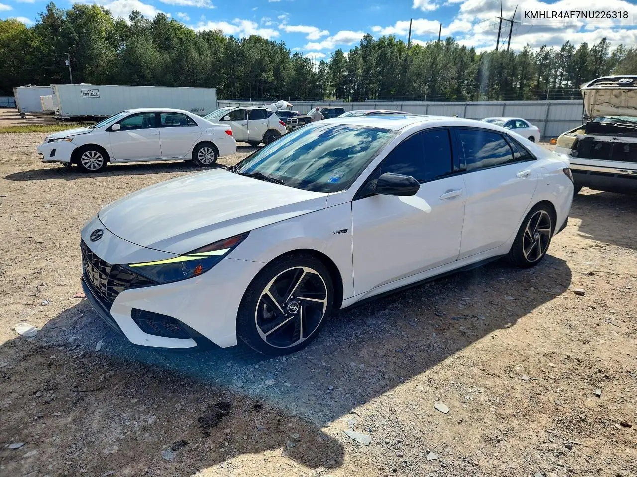 HYUNDAI ELANTRA 2022, VIN KMHLR4AF7NU226318