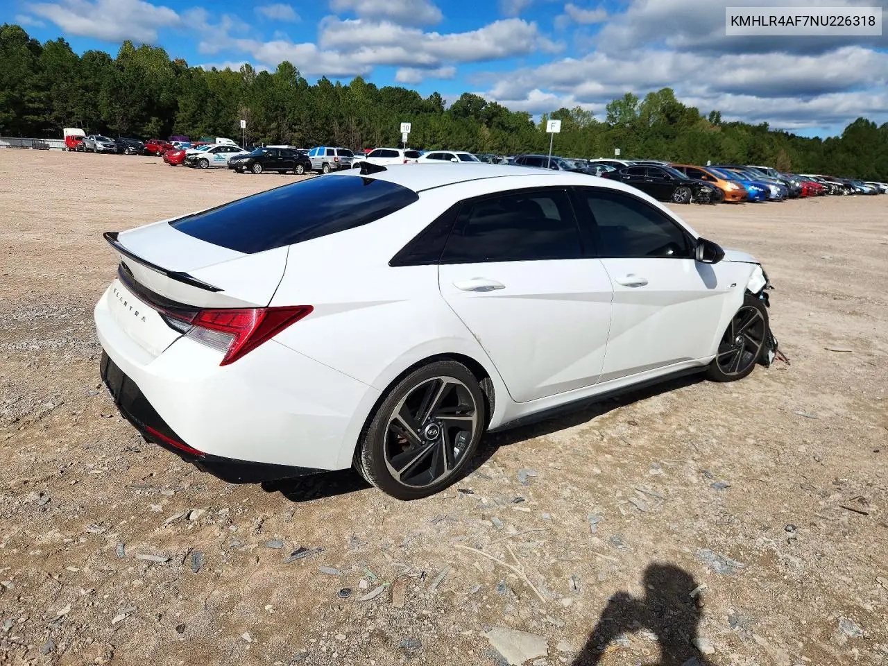 2022 HYUNDAI ELANTRA VIN KMHLR4AF7NU226318 — фото 3