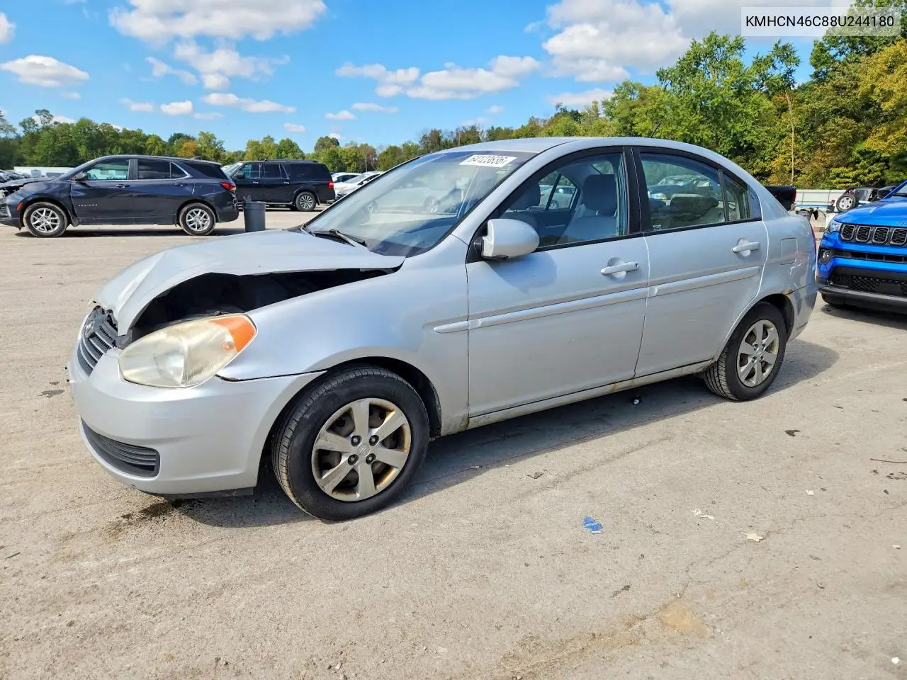 HYUNDAI ACCENT 2008, VIN KMHCN46C88U244180