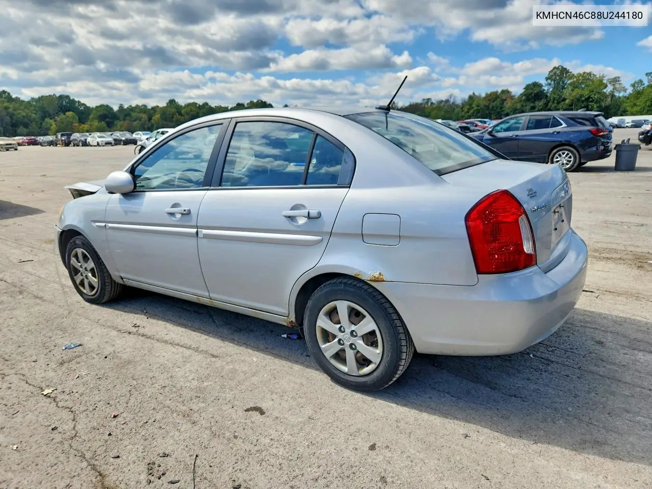 2008 HYUNDAI ACCENT VIN KMHCN46C88U244180 — фото 2