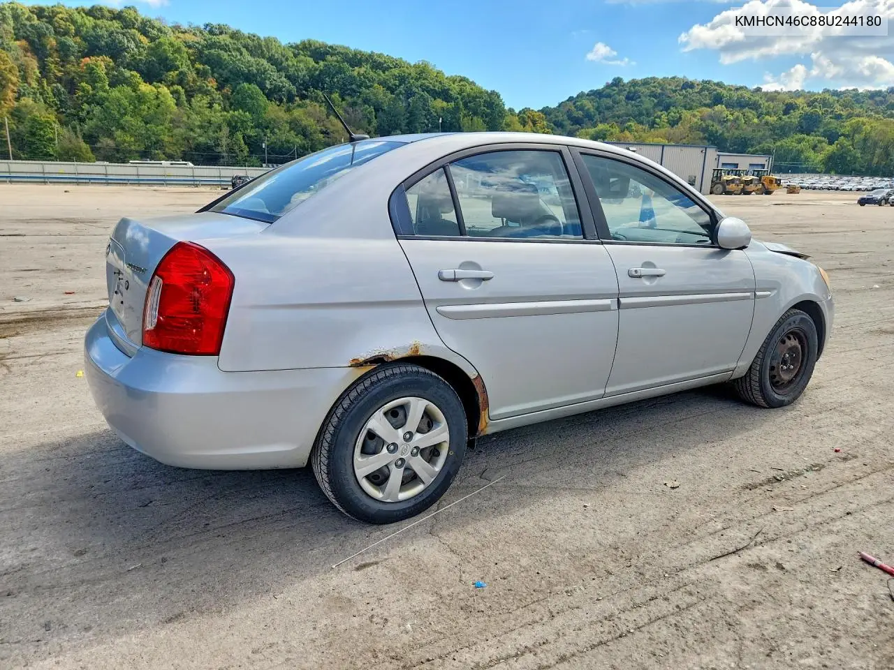 2008 HYUNDAI ACCENT VIN KMHCN46C88U244180 — фото 3