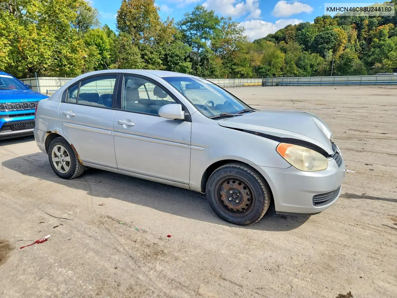 2008 HYUNDAI ACCENT VIN KMHCN46C88U244180 — фото 4