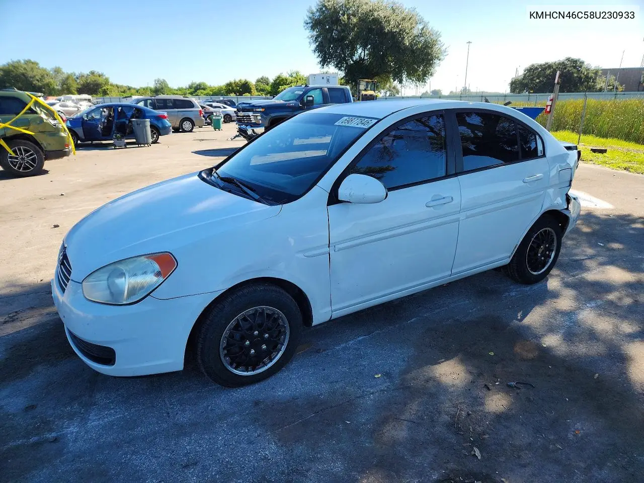 HYUNDAI ACCENT 2008, VIN KMHCN46C58U230933
