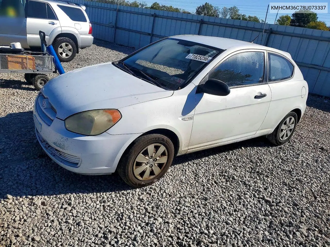HYUNDAI ACCENT 2008, VIN KMHCM36C78U057350