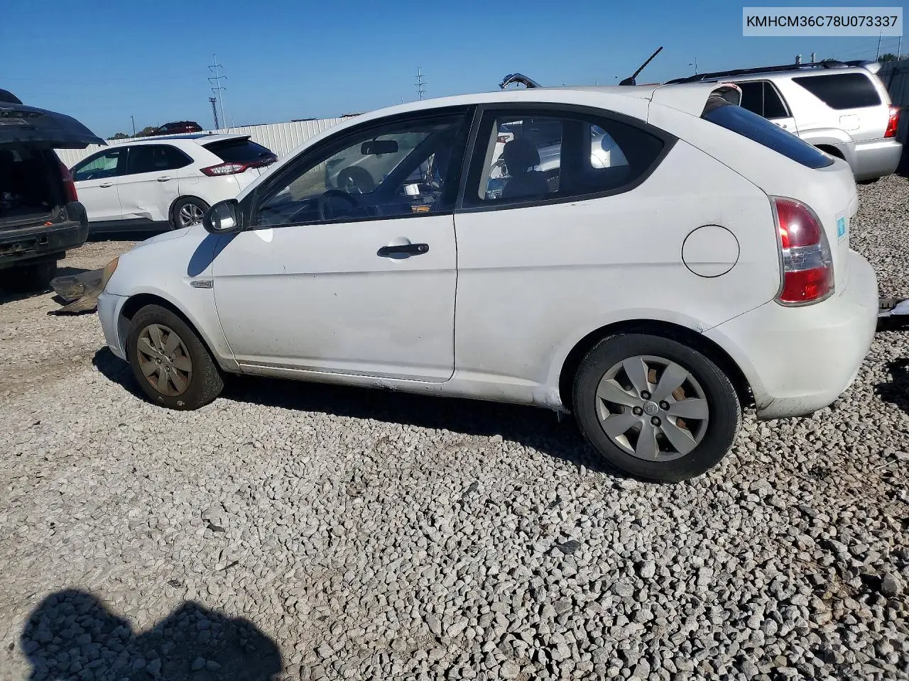2008 HYUNDAI ACCENT VIN KMHCM36C78U057350 — фото 2