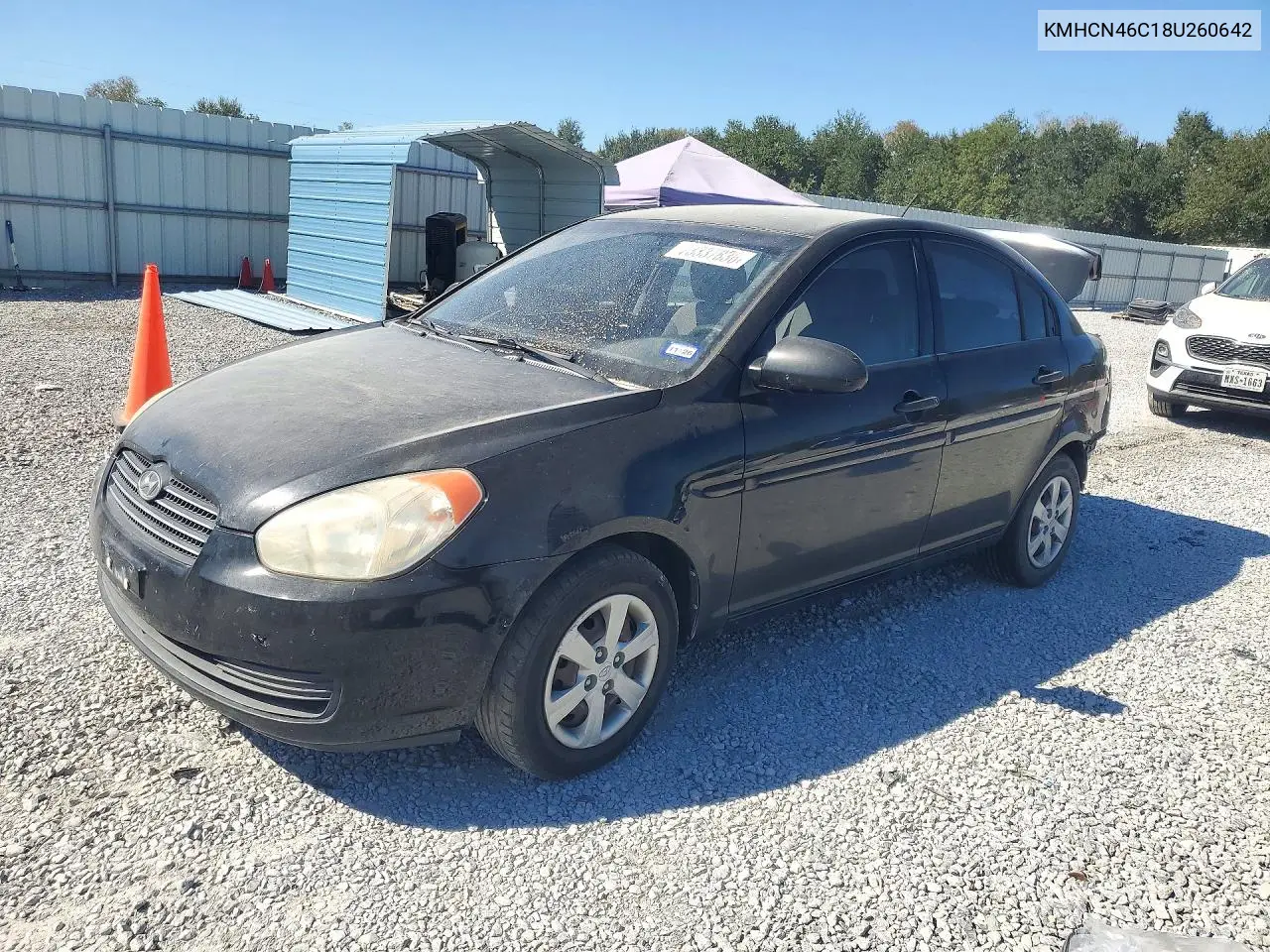 HYUNDAI ACCENT 2008, VIN KMHCN46C18U260642