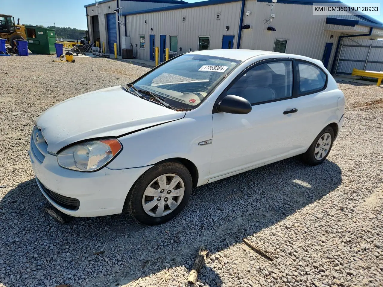 HYUNDAI ACCENT 2009, VIN KMHCM36C19U128933