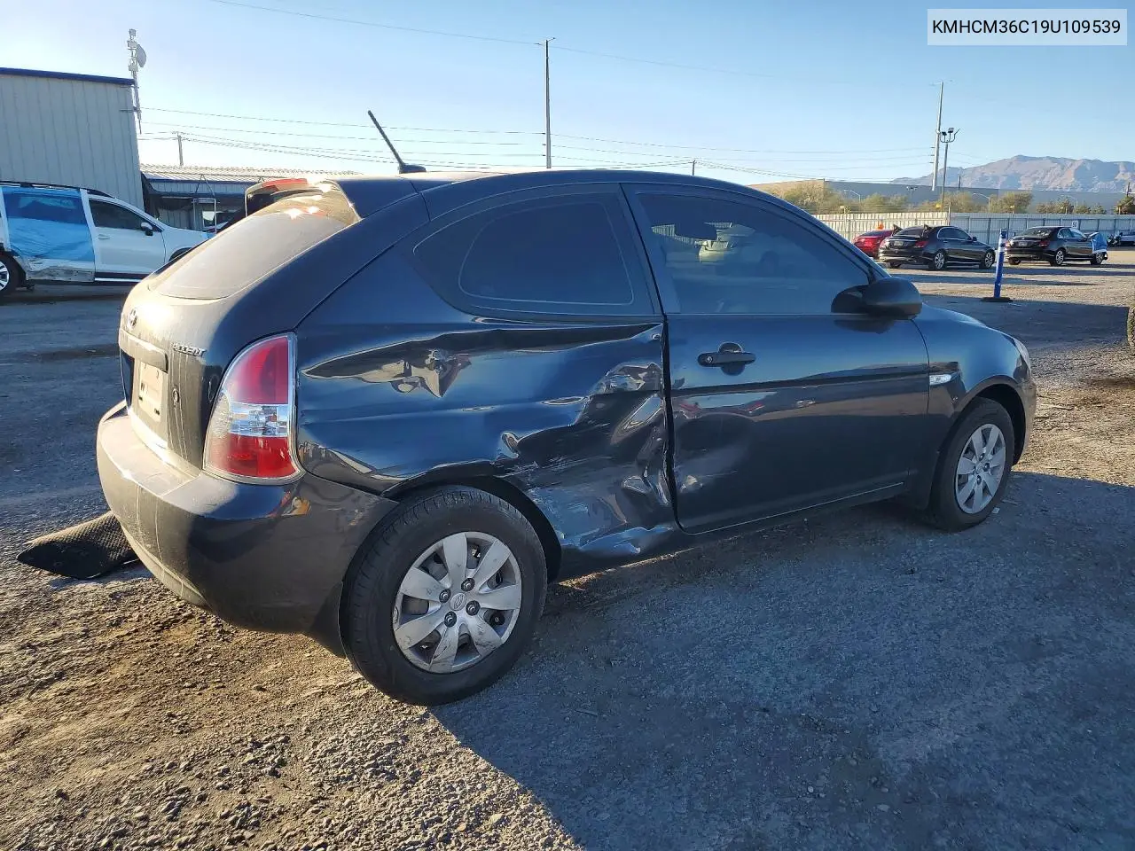 2009 HYUNDAI ACCENT VIN KMHCM36C19U109539 — фото 3