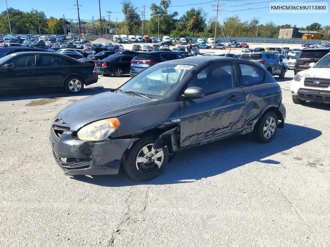 HYUNDAI ACCENT 2009, VIN KMHCM36C69U113800