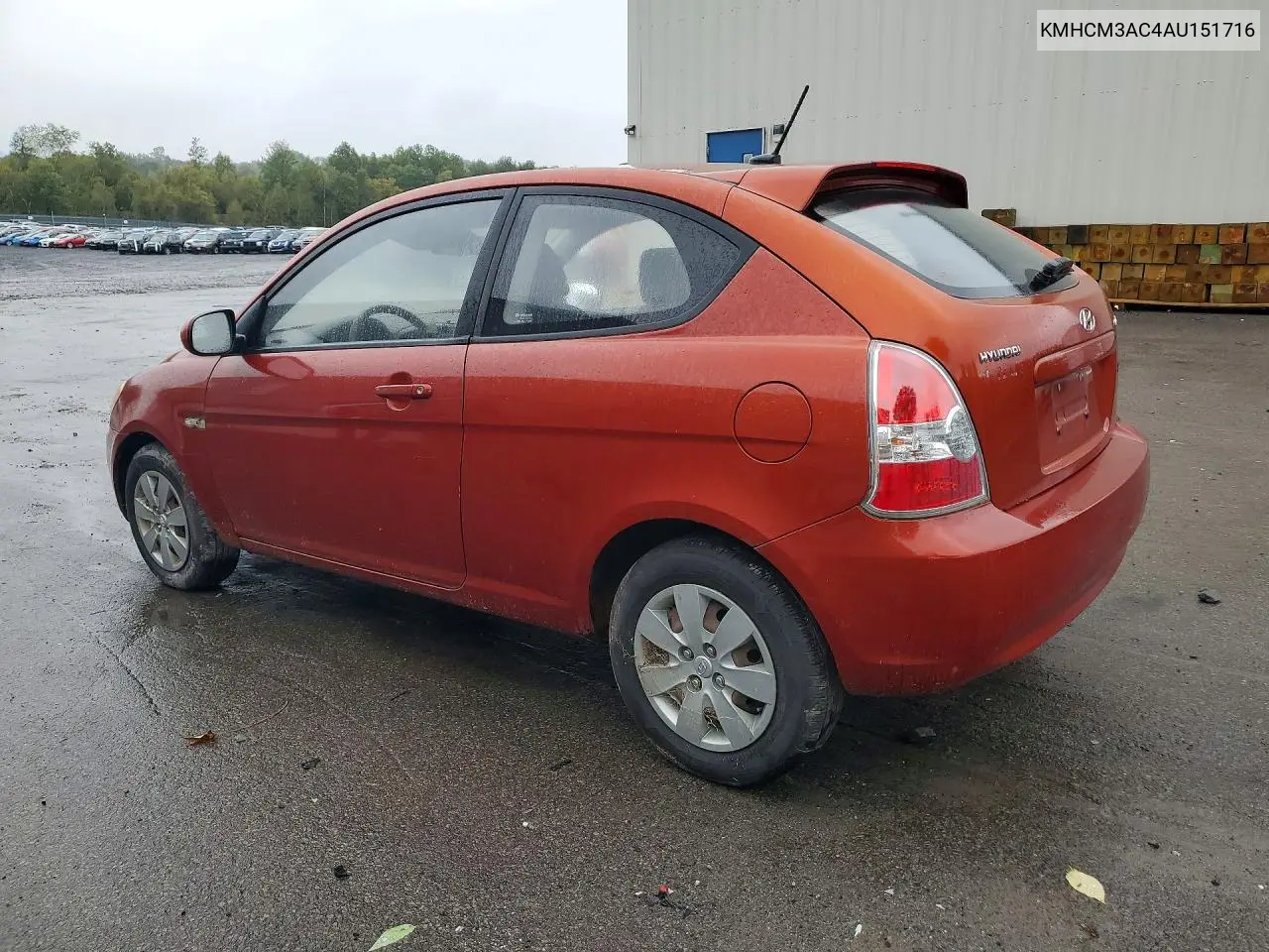 2010 HYUNDAI ACCENT VIN KMHCM3AC4AU151716 — фото 2
