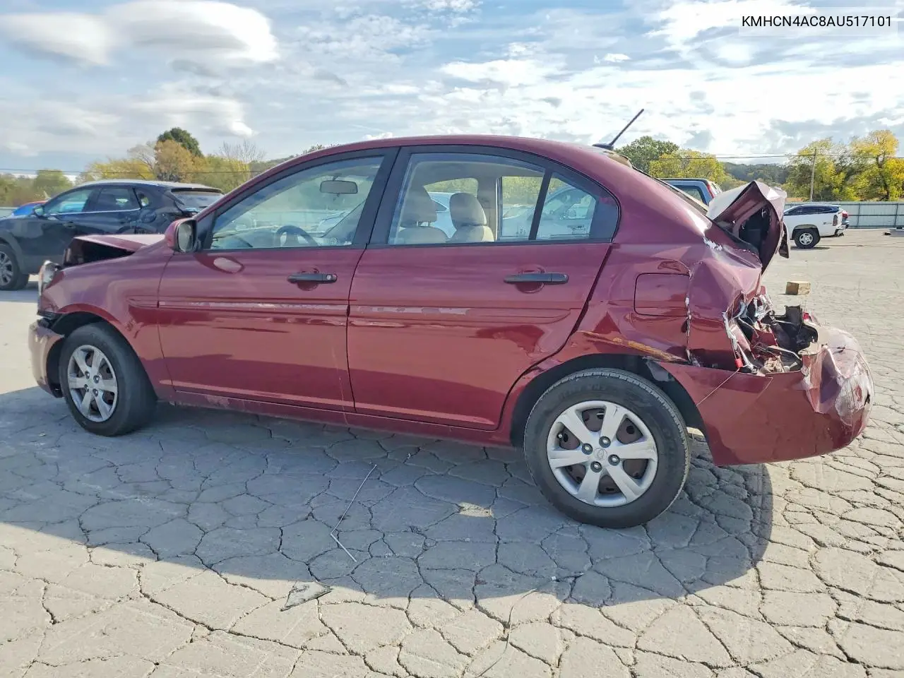 2010 HYUNDAI ACCENT VIN KMHCN4AC8AU517101 — фото 2