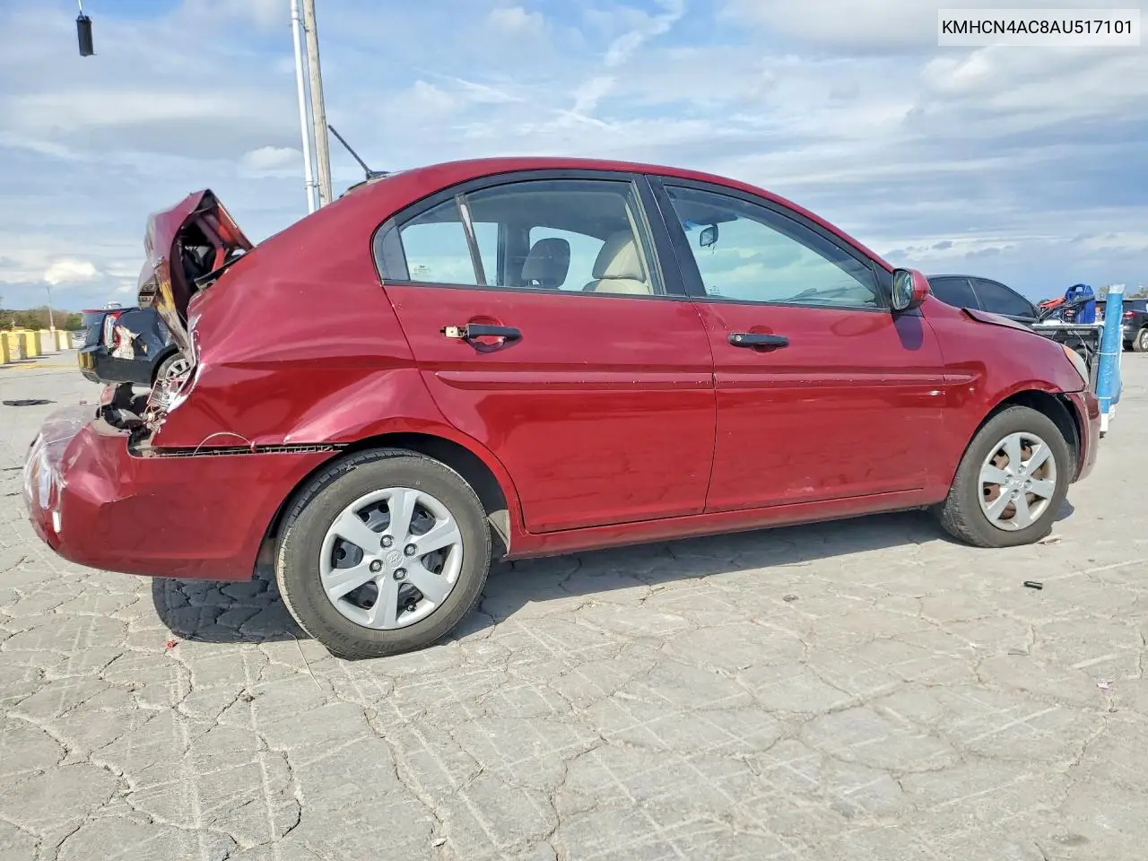 2010 HYUNDAI ACCENT VIN KMHCN4AC8AU517101 — фото 3