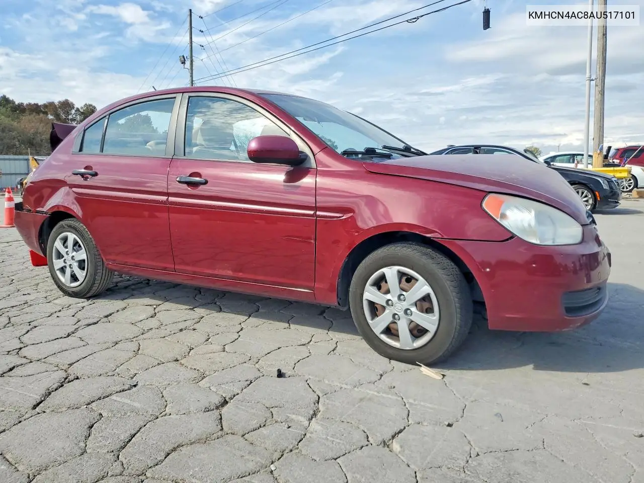 2010 HYUNDAI ACCENT VIN KMHCN4AC8AU517101 — фото 4