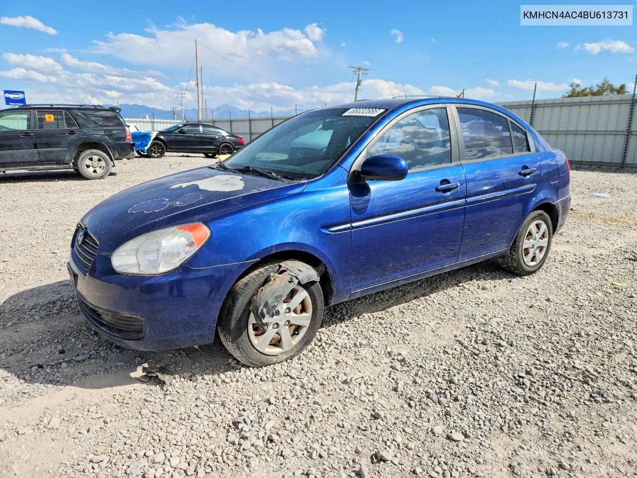 HYUNDAI ACCENT 2011, VIN KMHCN4AC4BU613731