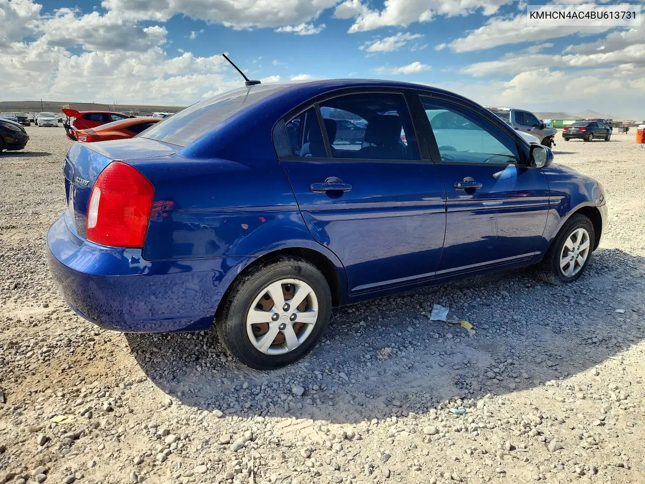 2011 HYUNDAI ACCENT VIN KMHCN4AC4BU613731 — фото 3