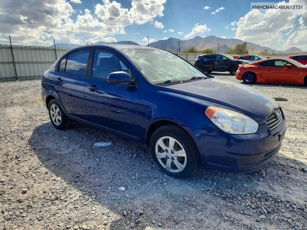 2011 HYUNDAI ACCENT VIN KMHCN4AC4BU613731 — фото 4