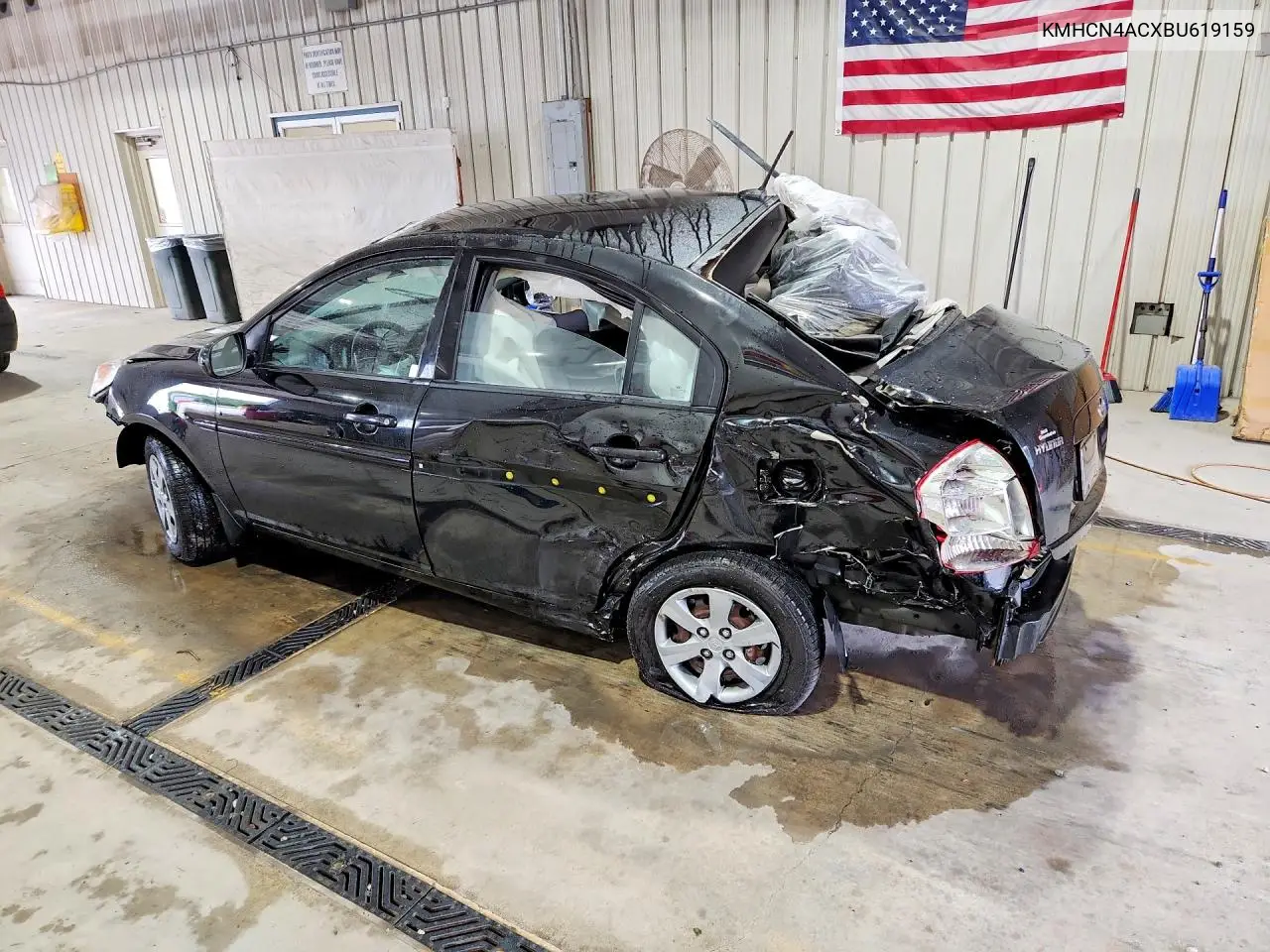 2011 HYUNDAI ACCENT VIN KMHCN4ACXBU619159 — фото 2