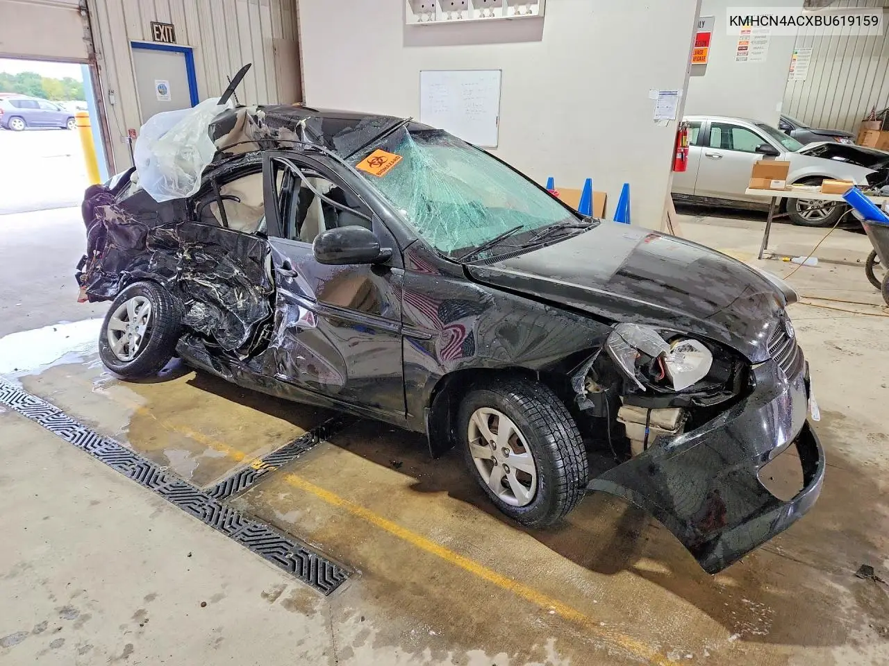 2011 HYUNDAI ACCENT VIN KMHCN4ACXBU619159 — фото 4