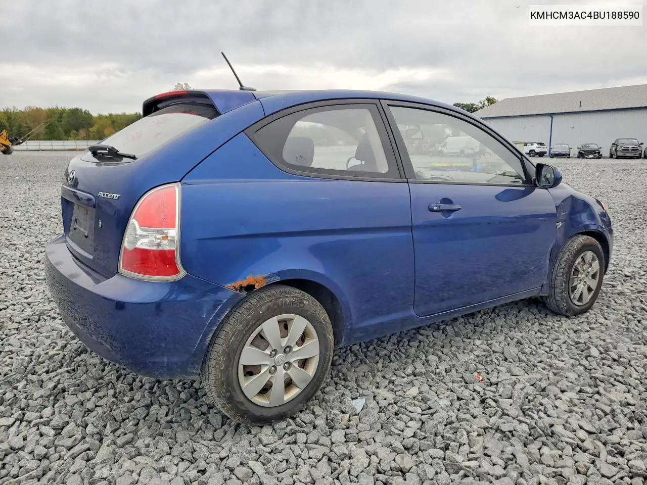 2011 HYUNDAI ACCENT VIN KMHCM3AC4BU188590 — фото 3