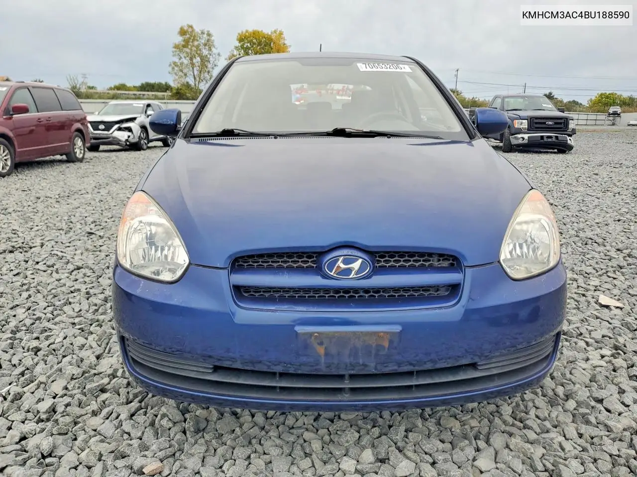2011 HYUNDAI ACCENT VIN KMHCM3AC4BU188590 — фото 5