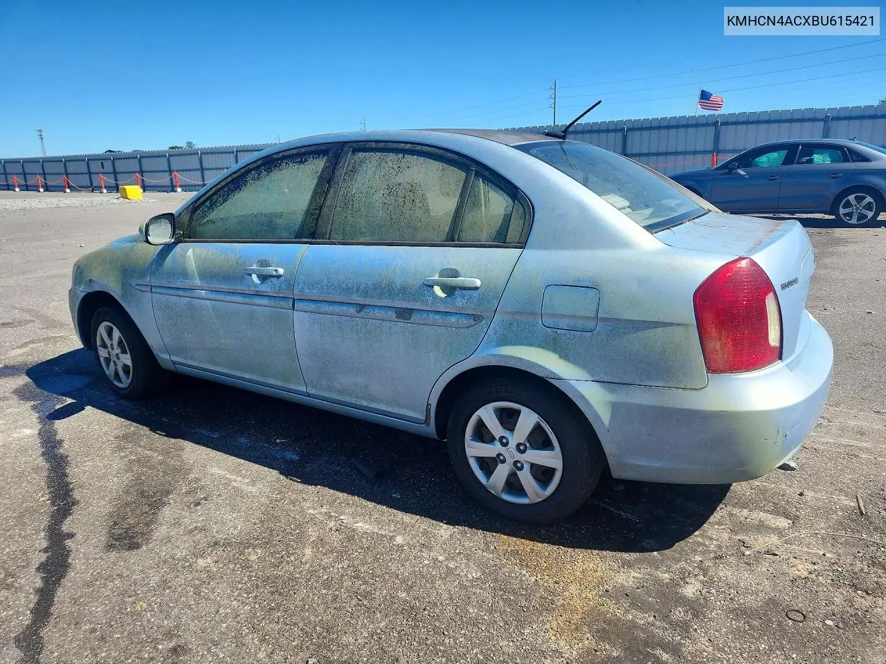 2011 HYUNDAI ACCENT VIN KMHCN4ACXBU615421 — фото 2
