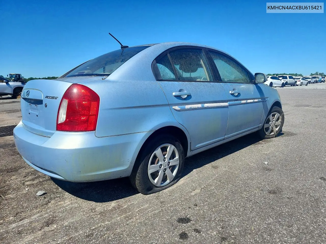 2011 HYUNDAI ACCENT VIN KMHCN4ACXBU615421 — фото 3