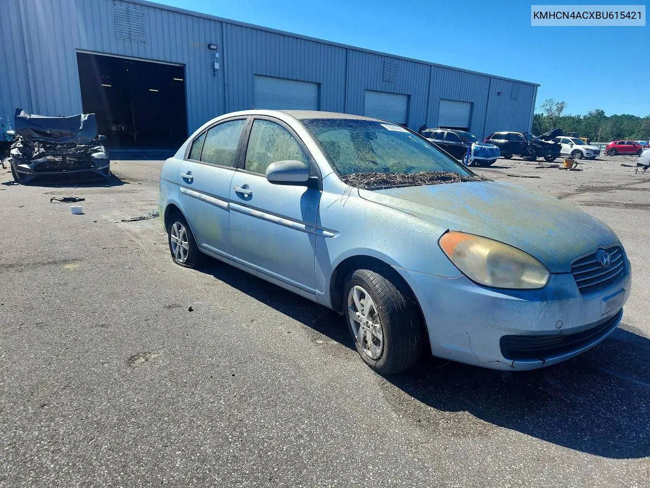 2011 HYUNDAI ACCENT VIN KMHCN4ACXBU615421 — фото 4