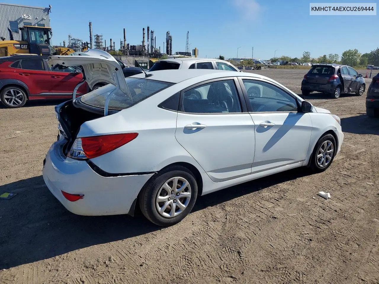 2012 HYUNDAI ACCENT VIN KMHCT4AEXCU269444 — фото 3