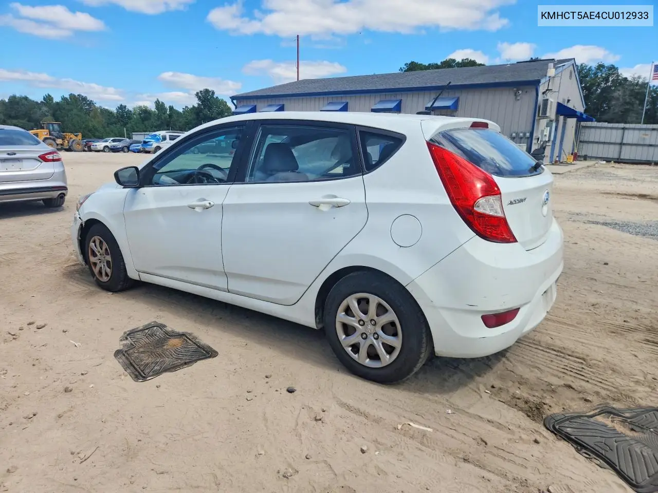2012 HYUNDAI ACCENT VIN KMHCT5AE4CU012933 — фото 2