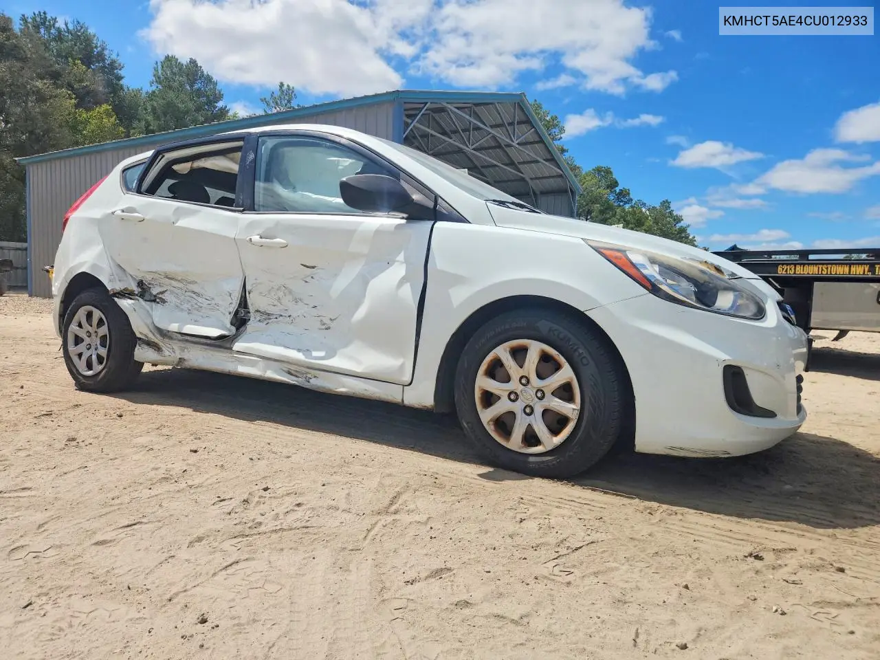 2012 HYUNDAI ACCENT VIN KMHCT5AE4CU012933 — фото 4