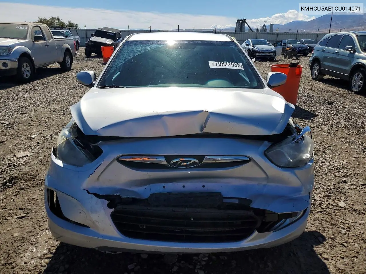 2012 HYUNDAI ACCENT VIN KMHCU5AE1CU014071 — фото 5