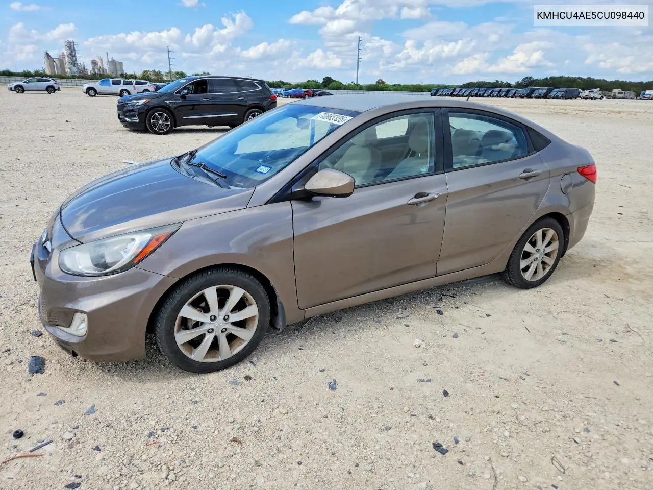 HYUNDAI ACCENT 2012, VIN KMHCU4AE5CU098440