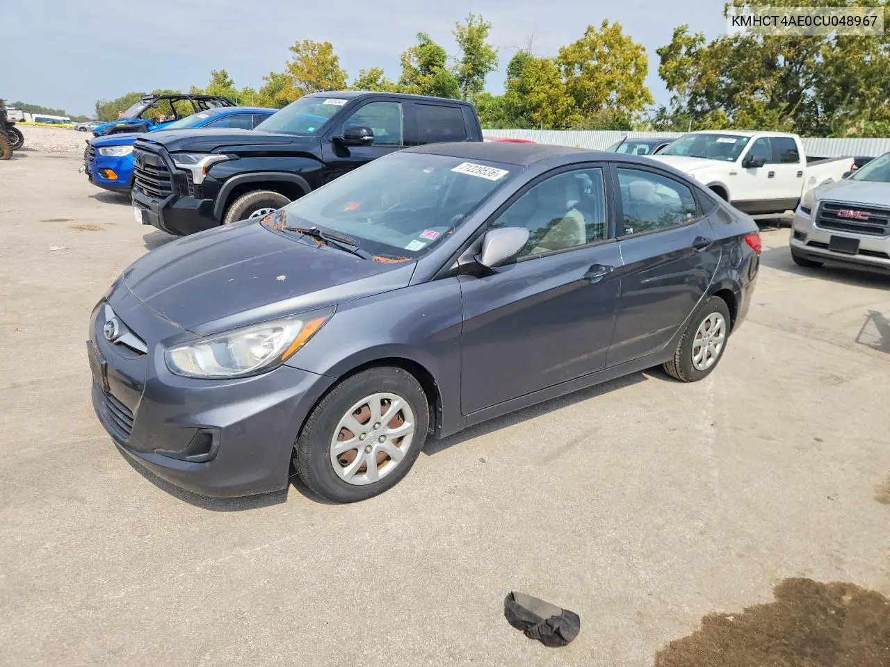 HYUNDAI ACCENT 2012, VIN KMHCT4AE0CU048967