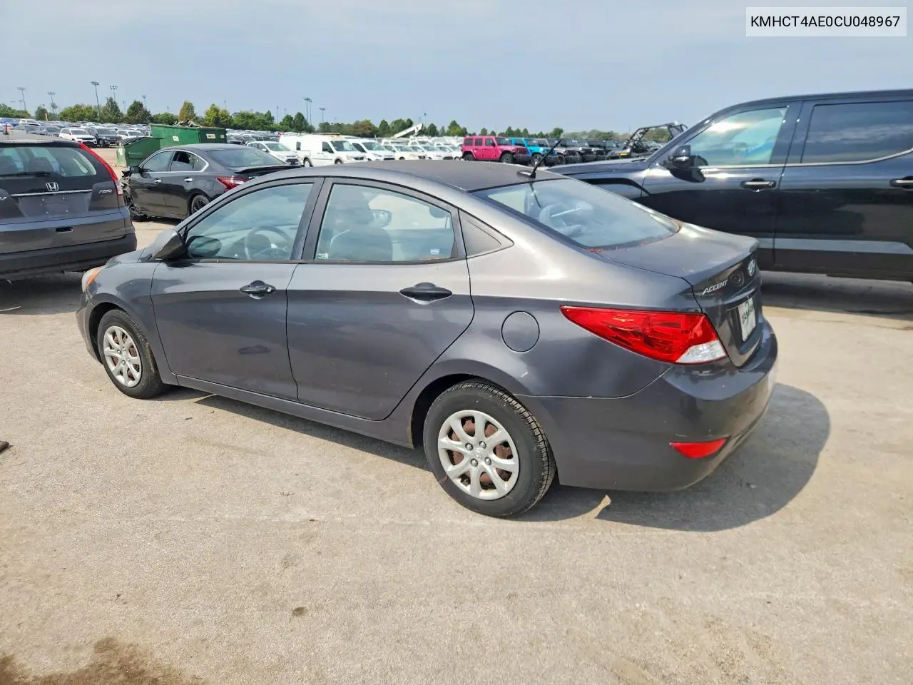 2012 HYUNDAI ACCENT VIN KMHCT4AE0CU048967 — фото 2