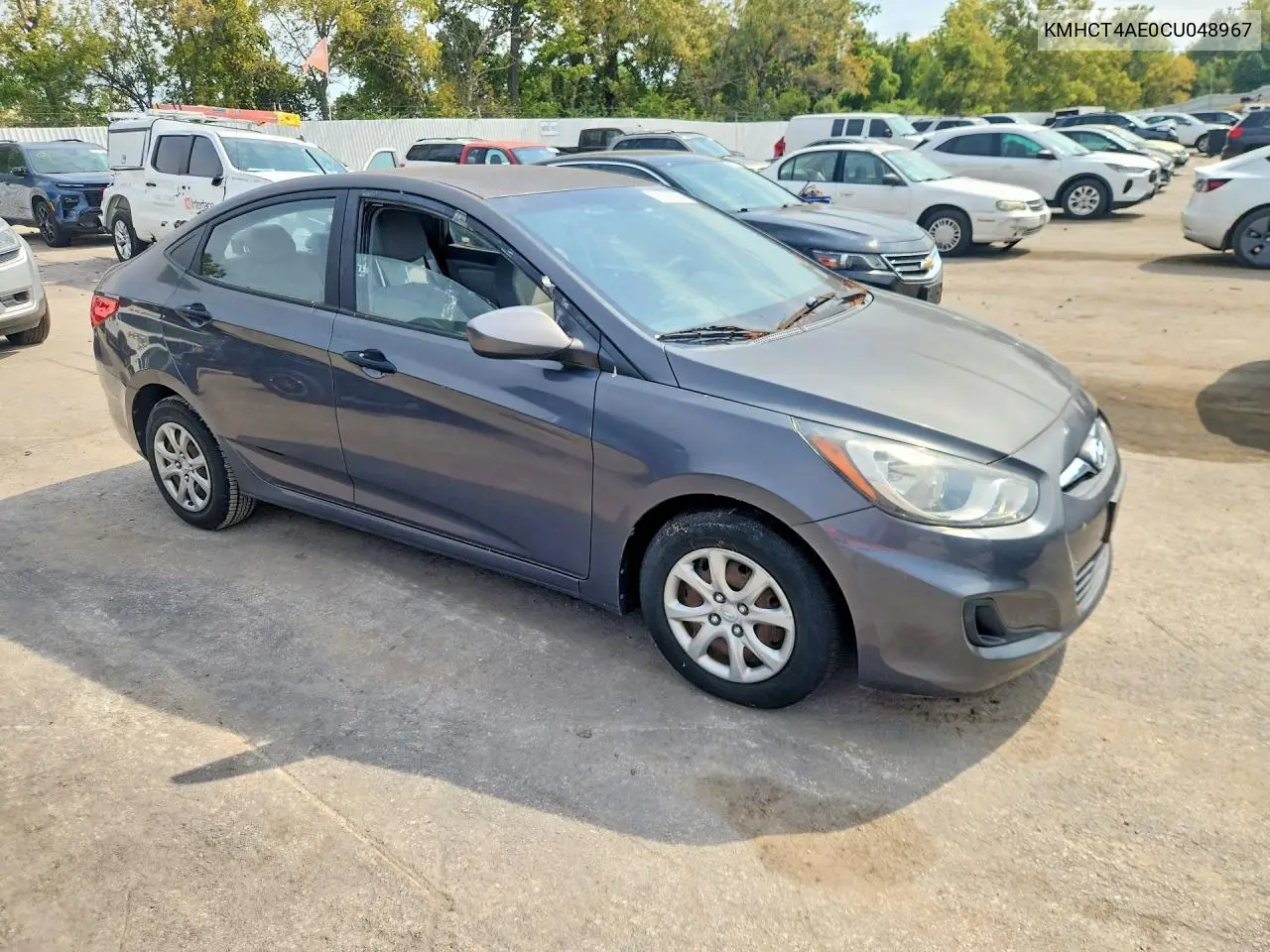 2012 HYUNDAI ACCENT VIN KMHCT4AE0CU048967 — фото 4