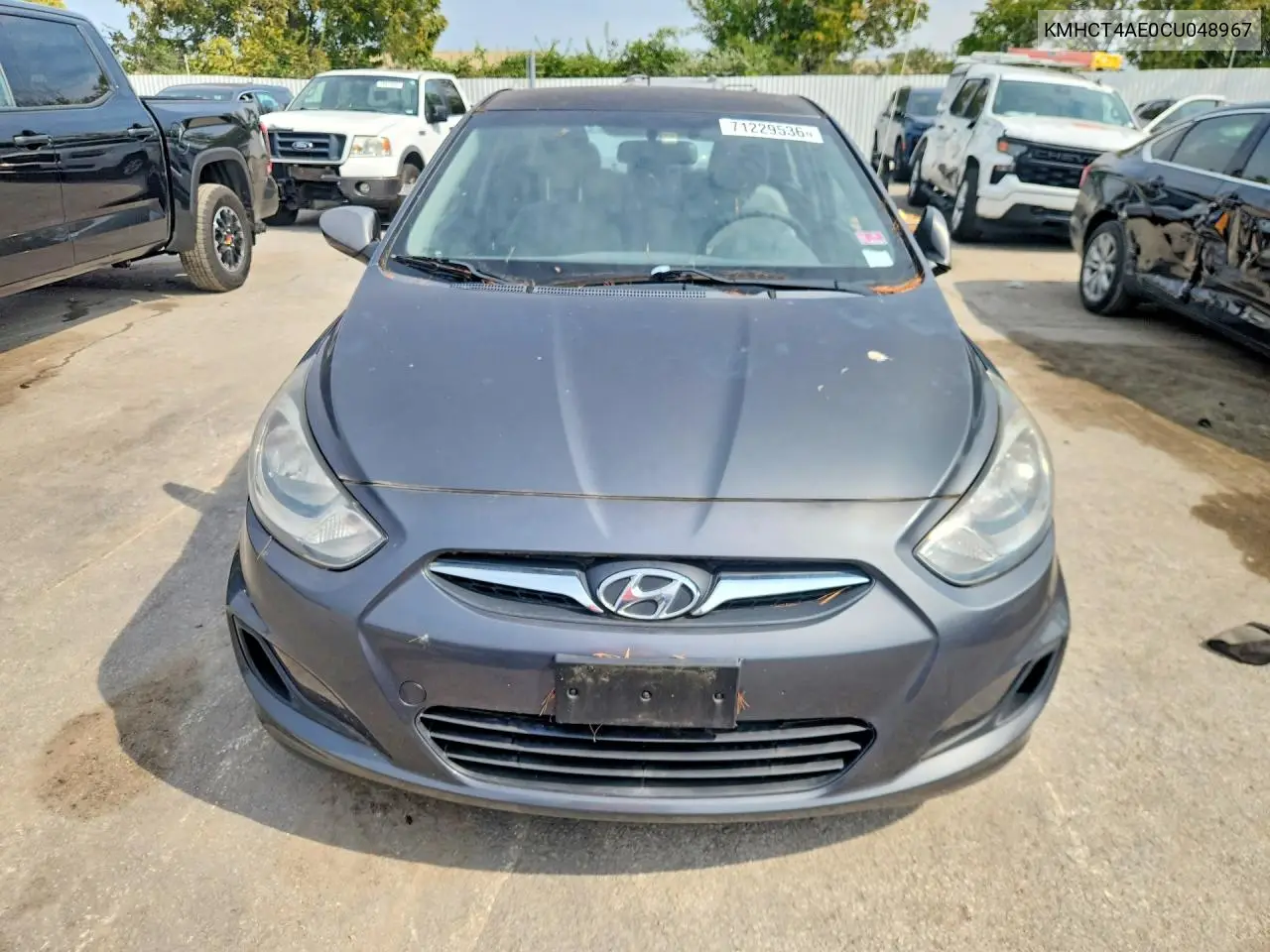2012 HYUNDAI ACCENT VIN KMHCT4AE0CU048967 — фото 5