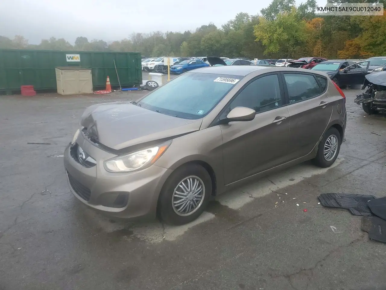 HYUNDAI ACCENT 2012, VIN KMHCT5AE9CU012040