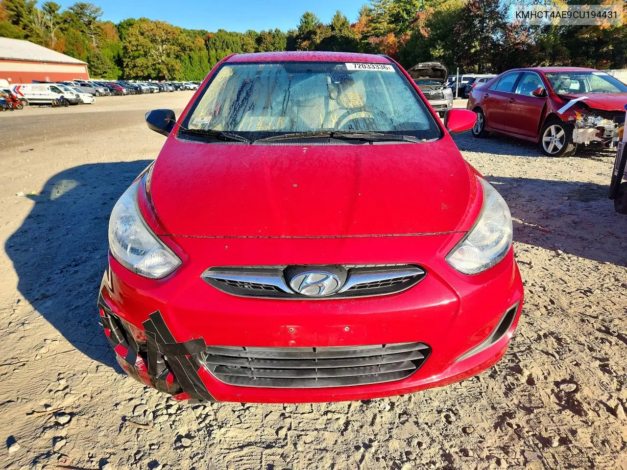 2012 HYUNDAI ACCENT VIN KMHCT4AE9CU194431 — фото 5