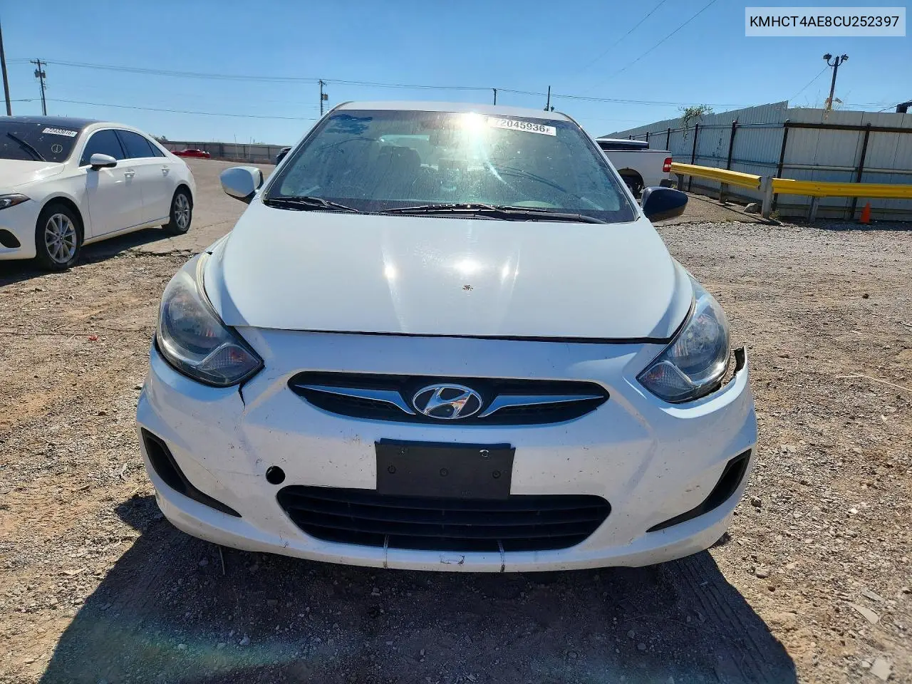 2012 HYUNDAI ACCENT VIN KMHCT4AE8CU252397 — фото 5