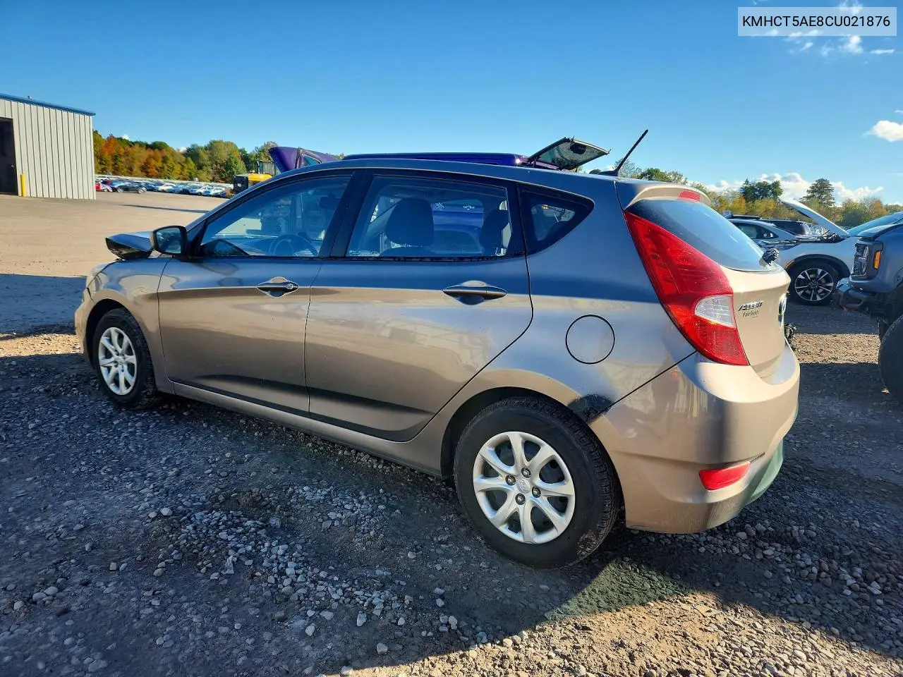 2012 HYUNDAI ACCENT VIN KMHCT5AE8CU021876 — фото 2