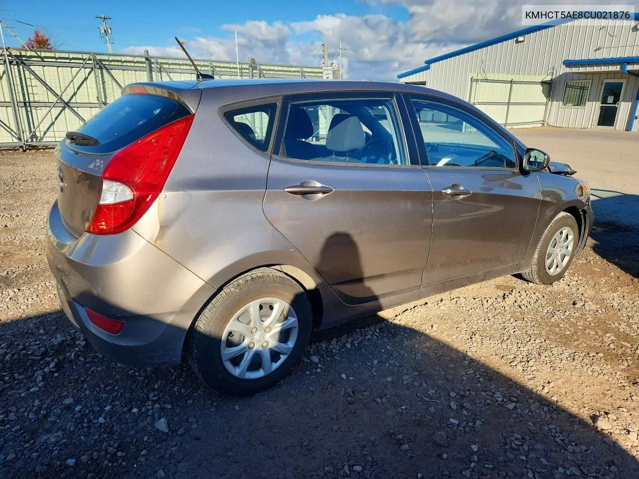 2012 HYUNDAI ACCENT VIN KMHCT5AE8CU021876 — фото 3