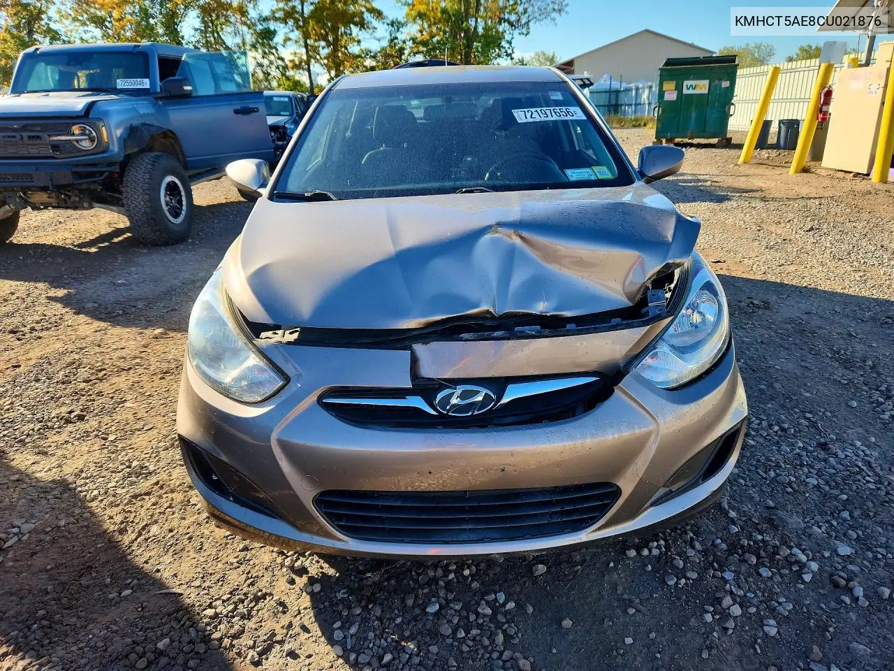 2012 HYUNDAI ACCENT VIN KMHCT5AE8CU021876 — фото 5
