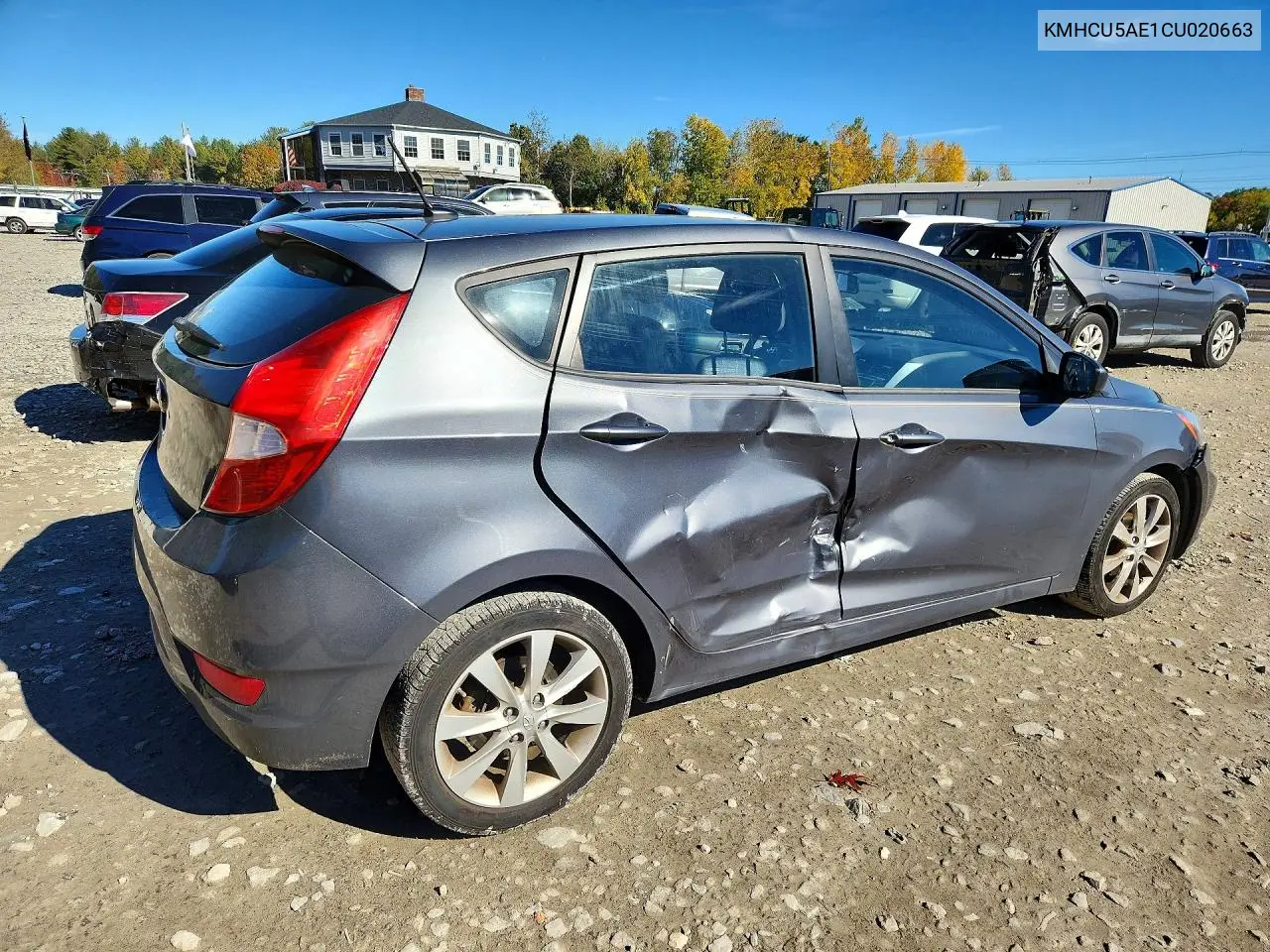 2012 HYUNDAI ACCENT VIN KMHCU5AE1CU020663 — фото 3