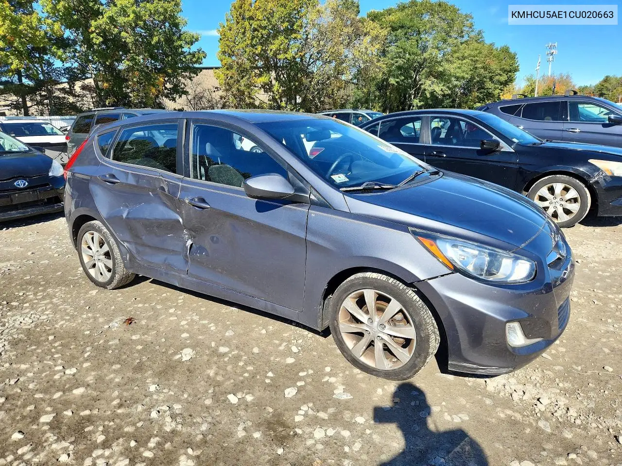 2012 HYUNDAI ACCENT VIN KMHCU5AE1CU020663 — фото 4