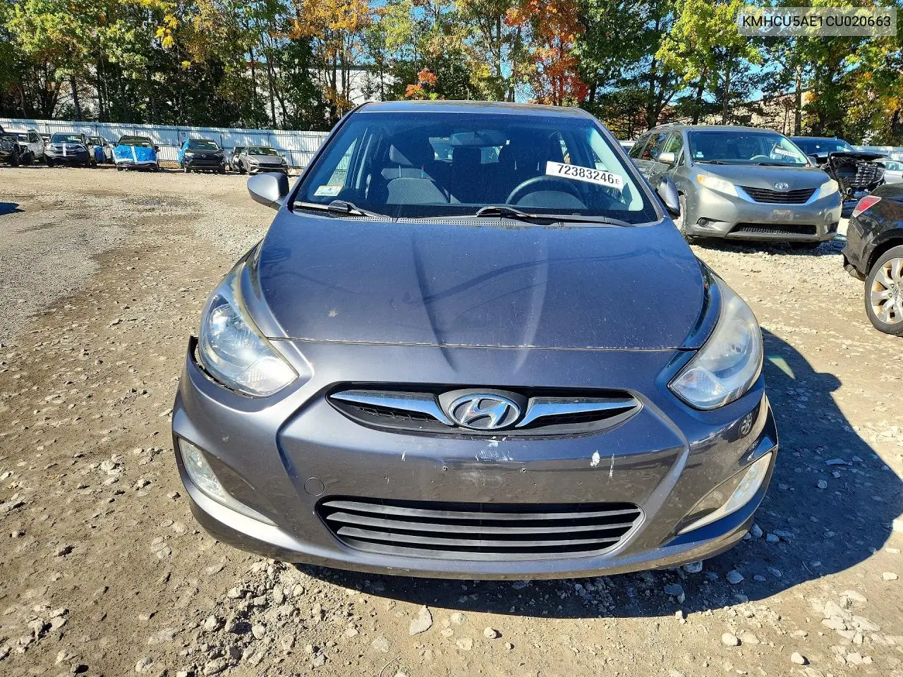2012 HYUNDAI ACCENT VIN KMHCU5AE1CU020663 — фото 5