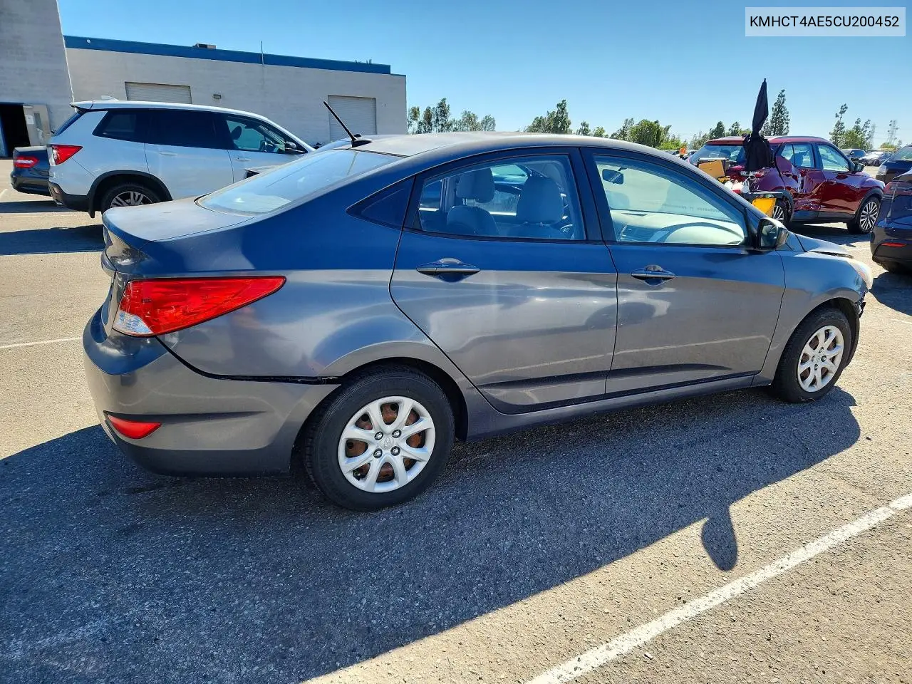 2012 HYUNDAI ACCENT VIN KMHCT4AE5CU200452 — фото 3