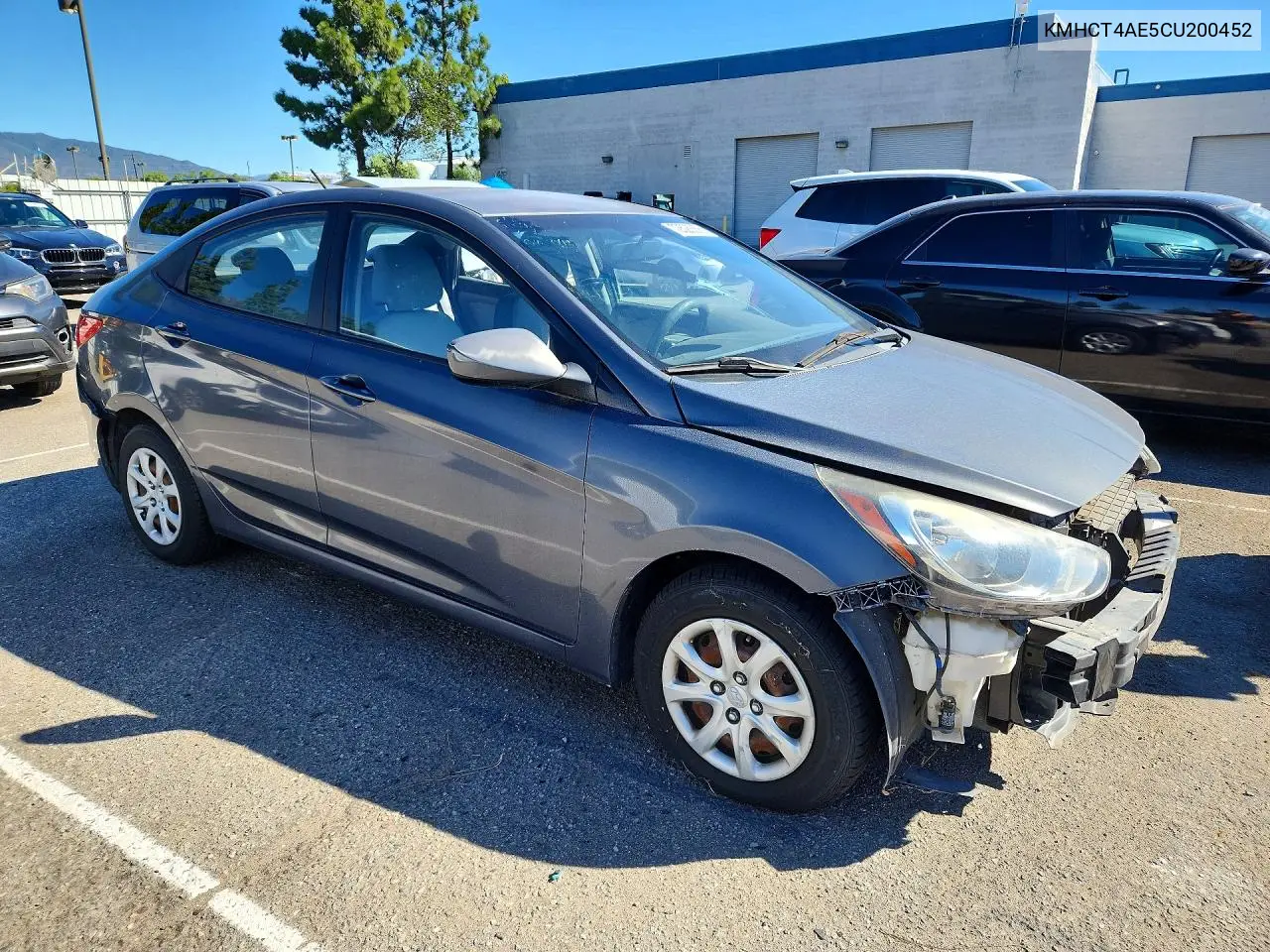 2012 HYUNDAI ACCENT VIN KMHCT4AE5CU200452 — фото 4