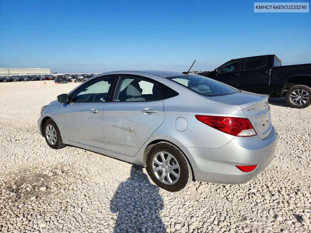 2012 HYUNDAI ACCENT VIN KMHCT4AE5CU233290 — фото 2